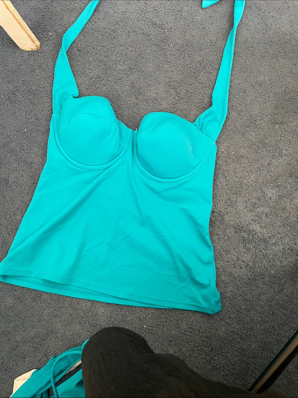 Victoria's Secret Teal Halter Tankini Top